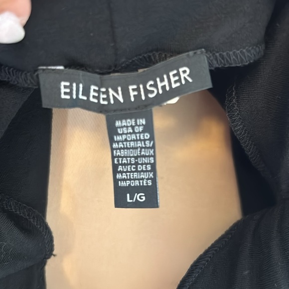 Eileen Fisher Black Tencel Stretch Shift Dress - Picture 6 of 7